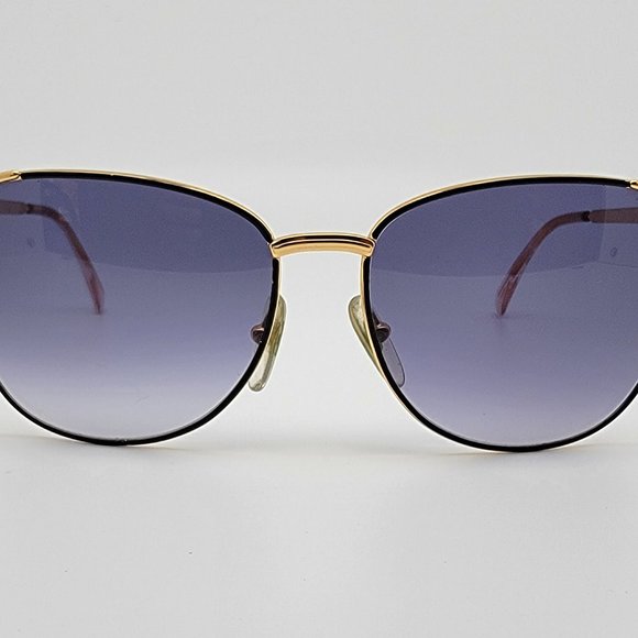 Laura Biagiotti T601/S P05 Gold Black Frame Blue Gradient Lens Sunglasses Italy main image 11